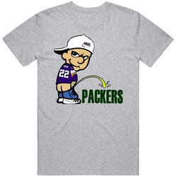 Vikings Fan Pissing On The Packers Wearing Smith 22 Jersey Minnesota Vikings Rule Packers Suck Funny T Shirt Vikings Fan Pissing On The Packers Wearing Smith 22 Jersey Minnesota Vikings Rule Packers Suck Funny T Shirt