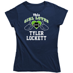 This Girl Loves Tyler Lockett Seattle Football Player Sports Fan Heart Vintage Classic Navy Blue Ladies T Shirt This Girl Loves Tyler Lockett Seattle Football Player Sports Fan Heart Vintage Classic Navy Blue Ladies T Shirt