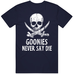 Goonies Never Say Die Movie Vintage Classic Navy Blue T Shirt Goonies Never Say Die Movie Vintage Classic Navy Blue T Shirt