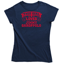 This Girl Loves Jimmy Garoppolo New England Football Sports Athlete Vintage Classic Navy Blue Ladies T Shirt This Girl Loves Jimmy Garoppolo New England Football Sports Athlete Vintage Classic Navy Blue Ladies T Shirt