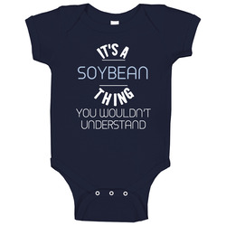 Its A Soybean Thing You Wouldnt Understand Funny Vintage Classic Navy Blue Baby One Piece Its A Soybean Thing You Wouldnt Understand Funny Vintage Classic Navy Blue Baby One Piece