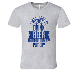 Pomsky I Just Want To Drink Beer With My Dog Funny Pet Lover Men's T Shirt Pomsky I Just Want To Drink Beer With My Dog Funny Pet Lover Men's T Shirt