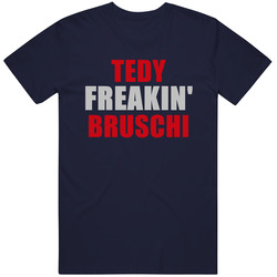 Tedy Bruschi Freakin Football Sports New England Vintage Classic Navy Blue T Shirt Tedy Bruschi Freakin Football Sports New England Vintage Classic Navy Blue T Shirt