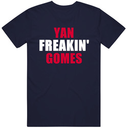 Yan Gomes Cleveland Baseball Sports Freakin Vintage Classic Navy Blue T Shirt