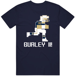 Todd Gurley Ii # 30 Tecmo Bowl Los Angeles R Football Athlete Fan Vintage Classic Navy Blue T Shirt Todd Gurley Ii # 30 Tecmo Bowl Los Angeles R Football Athlete Fan Vintage Classic Navy Blue T Shirt