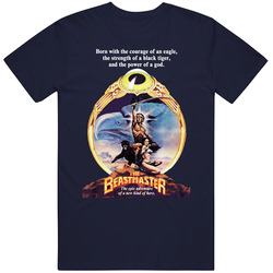 The Beastmaster Fantasy Cult Movie Blue Vintage Classic Navy Blue T Shirt The Beastmaster Fantasy Cult Movie Blue Vintage Classic Navy Blue T Shirt