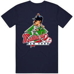 Don Mattingly Retro Baseball Caricature Vintage Classic Navy Blue T Shirt Don Mattingly Retro Baseball Caricature Vintage Classic Navy Blue T Shirt