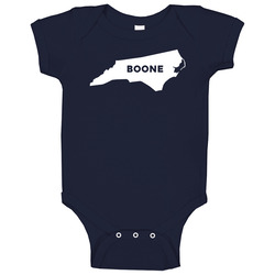 Boone North Carolina Custom City Patriotic Usa Vintage Classic Navy Blue Baby One Piece