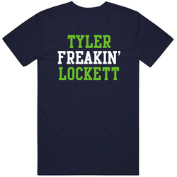 Tyler Freakin' Lockett Seattle Football Player Cool Fan Vintage Classic Navy Blue T Shirt Tyler Freakin' Lockett Seattle Football Player Cool Fan Vintage Classic Navy Blue T Shirt