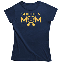 Shichon Mom Funny Dog Owner Animal Pet Lover Ladie's Vintage Classic Navy Blue Ladies T Shirt Shichon Mom Funny Dog Owner Animal Pet Lover Ladie's Vintage Classic Navy Blue Ladies T Shirt