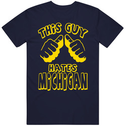 This Guy Hates Michigan Football College Fan Vintage Classic Navy Blue T Shirt This Guy Hates Michigan Football College Fan Vintage Classic Navy Blue T Shirt