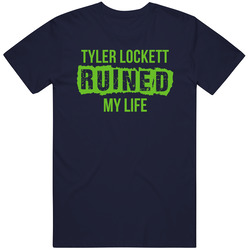 Tyler Lockett Ruined My Life Seattle Football Fan Vintage Classic Navy Blue T Shirt Tyler Lockett Ruined My Life Seattle Football Fan Vintage Classic Navy Blue T Shirt
