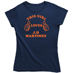 J D Martinez Detroit Michigan Baseball This Girl Loves Vintage Classic Navy Blue Ladies T Shirt J D Martinez Detroit Michigan Baseball This Girl Loves Vintage Classic Navy Blue Ladies T Shirt