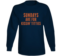Mitch Trubisky Era Sundays Are For Kissin' Titties Vintage Classic Navy Blue Long Sleeve T Shirt Mitch Trubisky Era Sundays Are For Kissin' Titties Vintage Classic Navy Blue Long Sleeve T Shirt