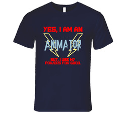 Yes I Am An Animator Funny Powers Vintage Classic Navy Blue T Shirt Yes I Am An Animator Funny Powers Vintage Classic Navy Blue T Shirt