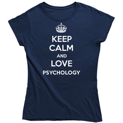 Keep Calm And Love Psychology Parody Vintage Classic Navy Blue Ladies T Shirt Keep Calm And Love Psychology Parody Vintage Classic Navy Blue Ladies T Shirt