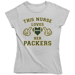 This Nurse Loves Her Packers Football T Shirt - Green Bay Packers Team Colors Ladies T Shirt This Nurse Loves Her Packers Football T Shirt - Green Bay Packers Team Colors Ladies T Shirt