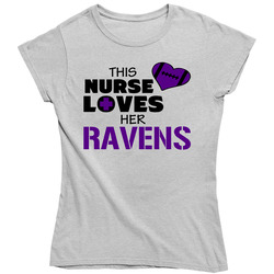 This Nurse Loves Her Ravens Football T Shirt - Baltimore Ravens Team Colors Ladies T Shirt This Nurse Loves Her Ravens Football T Shirt - Baltimore Ravens Team Colors Ladies T Shirt