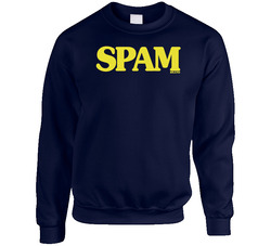 Spam Logo Vintage Label Poster Worn Look Crewneck Sweatshirt Vintage Classic Navy Blue Crewneck Sweatshirt Spam Logo Vintage Label Poster Worn Look Crewneck Sweatshirt Vintage Classic Navy Blue Crewneck Sweatshirt