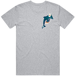 Miami Dolphins 2 Small Emblem T Shirt Miami Dolphins 2 Small Emblem T Shirt