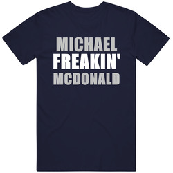 Michael Mcdonald Freakin Basketball Sports Charlotte Vintage Classic Navy Blue T Shirt