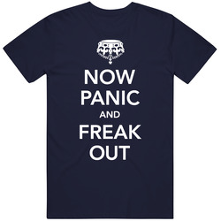 Wwii Now Panic And Freak Out Funny Vintage Classic Navy Blue T Shirt Wwii Now Panic And Freak Out Funny Vintage Classic Navy Blue T Shirt
