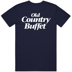 Old Country Buffet Favourite Food Cool Vintage Classic Navy Blue T Shirt