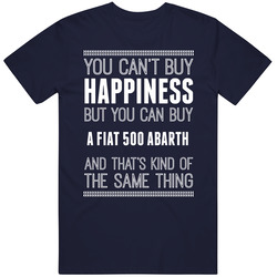Buy A Fiat 500 Abarth Happiness Car Lover Vintage Classic Navy Blue T Shirt Buy A Fiat 500 Abarth Happiness Car Lover Vintage Classic Navy Blue T Shirt