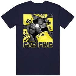 Fab Five Basketball Chris Webber Galena Rose Vintage Classic Navy Blue T Shirt Fab Five Basketball Chris Webber Galena Rose Vintage Classic Navy Blue T Shirt