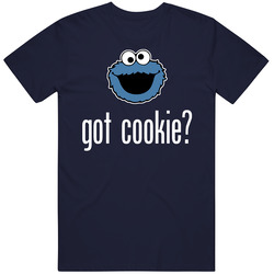 Sesame Street Cookie Monster Got Cookie Vintage Classic Navy Blue T Shirt Sesame Street Cookie Monster Got Cookie Vintage Classic Navy Blue T Shirt