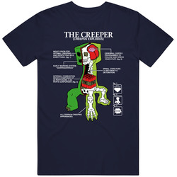 Minecraft Creeper Creepus Explodus Pc Game Vintage Classic Navy Blue T Shirt Minecraft Creeper Creepus Explodus Pc Game Vintage Classic Navy Blue T Shirt