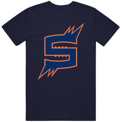 Spokane Shock Arena Football League Team Fan Logo Vintage Classic Navy Blue T Shirt Spokane Shock Arena Football League Team Fan Logo Vintage Classic Navy Blue T Shirt