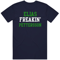 Elias Freakin Pettersson Vancouver Hockey Player Sports Fan Cool Vintage Classic Navy Blue T Shirt Elias Freakin Pettersson Vancouver Hockey Player Sports Fan Cool Vintage Classic Navy Blue T Shirt