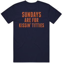 Mitch Trubisky Era Sundays Are For Kissin' Titties Vintage Classic Navy Blue T Shirt Mitch Trubisky Era Sundays Are For Kissin' Titties Vintage Classic Navy Blue T Shirt