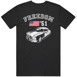 1951 Hudson Hornet Freedom Car Fan Worn Look unisex Vintage Classic Black T Shirt 1951 Hudson Hornet Freedom Car Fan Worn Look unisex Vintage Classic Black T Shirt