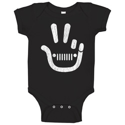 Jeep Wave Funny Car Fan unisex Vintage Classic Black Baby One Piece Jeep Wave Funny Car Fan unisex Vintage Classic Black Baby One Piece
