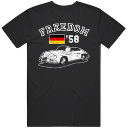 1958 Porsche 356 Freedom Car Fan Worn Look unisex Vintage Classic Black T Shirt 1958 Porsche 356 Freedom Car Fan Worn Look unisex Vintage Classic Black T Shirt