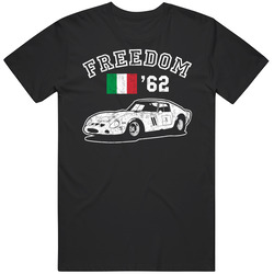 1962 Ferrari 250 Gto Freedom Car Fan Worn Look unisex Vintage Classic Black T Shirt 1962 Ferrari 250 Gto Freedom Car Fan Worn Look unisex Vintage Classic Black T Shirt