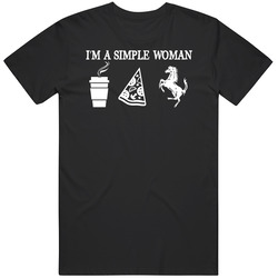 Ferrari Simple Woman Coffee Pizza Car Logo Driving unisex Vintage Classic Black T Shirt Ferrari Simple Woman Coffee Pizza Car Logo Driving unisex Vintage Classic Black T Shirt
