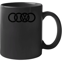 Audi Volkswagen Mashup Automobile Car Parts Cool Distressed Style Brand Logo Emblem White Font unisex Vintage Classic Black Mug Audi Volkswagen Mashup Automobile Car Parts Cool Distressed Style Brand Logo Emblem White Font unisex Vintage Classic Black Mug