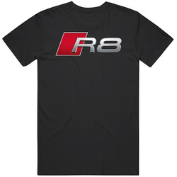 Audi R8 Automobile Car Parts Cool Distressed Style Brand Logo Emblem White Font unisex Vintage Classic Black T Shirt Audi R8 Automobile Car Parts Cool Distressed Style Brand Logo Emblem White Font unisex Vintage Classic Black T Shirt