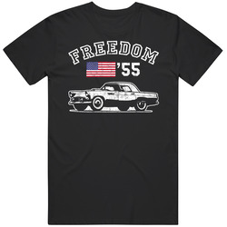 1955 Ford Thunder Bird Freedom Car Fan Worn Look unisex Vintage Classic Black T Shirt 1955 Ford Thunder Bird Freedom Car Fan Worn Look unisex Vintage Classic Black T Shirt