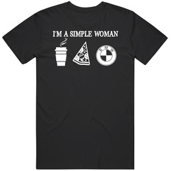 Bmw Simple Woman Coffee Pizza Car Logo Driving unisex Vintage Classic Black T Shirt Bmw Simple Woman Coffee Pizza Car Logo Driving unisex Vintage Classic Black T Shirt