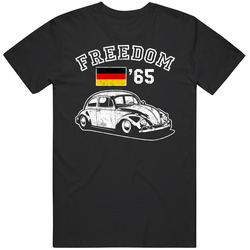 1965 Volkswagen Beetle Freedom Car Fan Worn Look unisex Vintage Classic Black T Shirt 1965 Volkswagen Beetle Freedom Car Fan Worn Look unisex Vintage Classic Black T Shirt