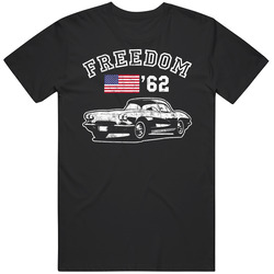 1962 Chevrolet Corvette Freedom Car Fan Worn Look unisex Vintage Classic Black T Shirt 1962 Chevrolet Corvette Freedom Car Fan Worn Look unisex Vintage Classic Black T Shirt