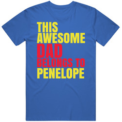 Personalized This Awesome Dad Belongs To Penelope Custom Name Parody Father's Day Gift Vintage Unisex Classic T Shirt Personalized This Awesome Dad Belongs To Penelope Custom Name Parody Father's Day Gift Vintage Unisex Classic T Shirt