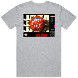 Super Nintendo Snes Nba Jam Retro Video Game Cover Vintage Unisex Classic T Shirt