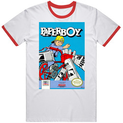 Nintendo Nes Paper Boy Retro 80s Video Game Cover Vintage Unisex Classic T Shirt Nintendo Nes Paper Boy Retro 80s Video Game Cover Vintage Unisex Classic T Shirt