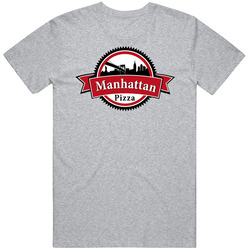Manhattan Pizza Cool Pizzeria Restaurant Brand Logo Vintage Unisex Classic T Shirt
