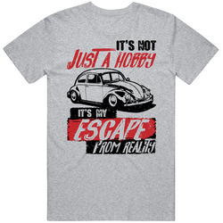 1965 Volkswagen Beetle It's Not A Hobby Escape Reality Car Worn Look Vintage unisex Sports Grey Classic T Shirt 1965 Volkswagen Beetle It's Not A Hobby Escape Reality Car Worn Look Vintage unisex Sports Grey Classic T Shirt